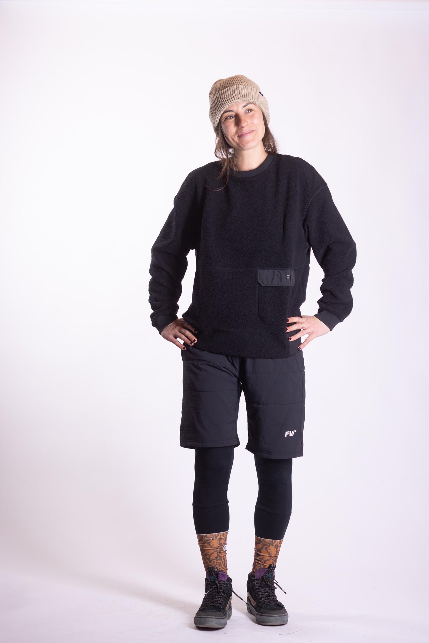 Women's Root Sherpa Crew - Slate Black