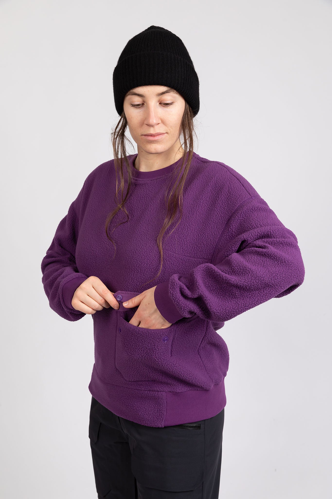 Women's Root Sherpa Crew - Deep Purple